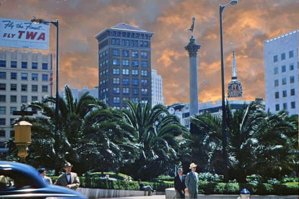 San Francisco, 1954, Union Square and Photoshop Sky