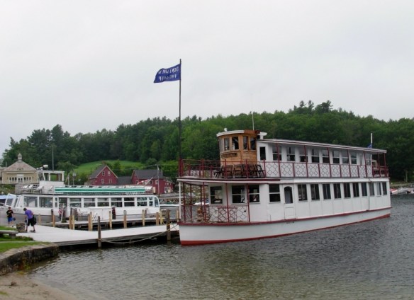 The mv Kearsarge and Mv Mt Sunappee at mooring,  Lake Sunapee Harbor, NH