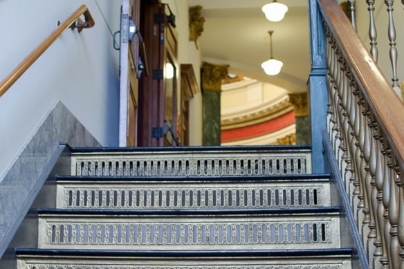 Stairs to Judge Buck's Courtroom, Redwood City, CA