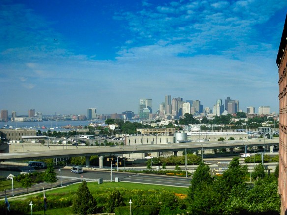Boston's Old Town from the Hilton at Logan International.